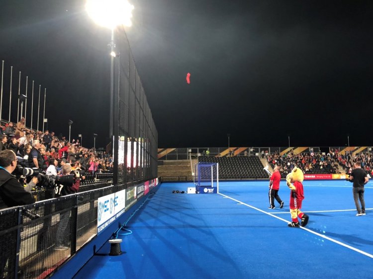 T-shirt cannon hire for England Hockey at Queen Elizabeth Olympic Park