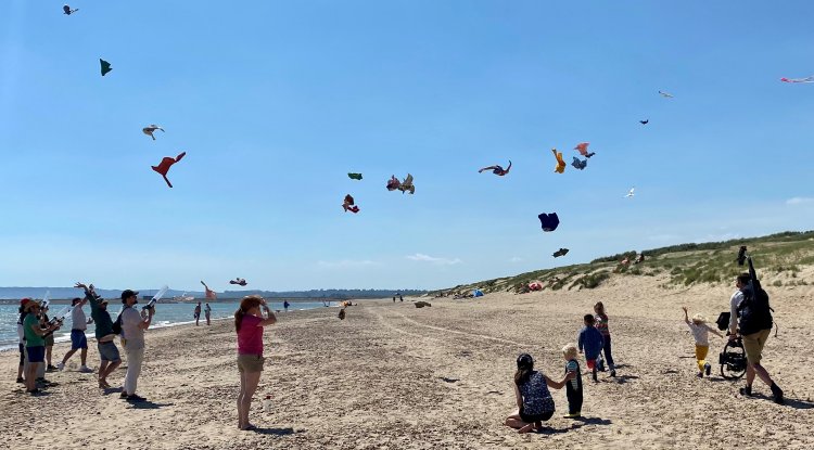 T-shirt cannons are used for launching clothes during the filming of an advert for NatWest competition winners, thelittleloop